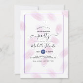 アフリカ系アメリカ人ファッショニスタバチェロレッテ 招待状 (裏面)