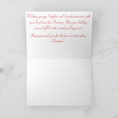 アフリカ系アメリカ人ファミリークリスマスモーニング シーズンカード (内部)