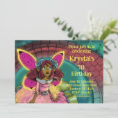 アフリカ系アメリカ人フェアリーとライパドの誕生日パーティー 招待状 (スタンド正面)