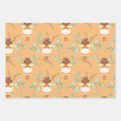 アフリカ系アメリカ人フェアリー ラッピングペーパーシート (正面)