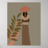 アフリカ系アメリカ人フェイスレス抽象芸術女性ポスター ポスター (正面)