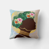 アフリカ系アメリカ人フローラ冠 クッション (裏面)