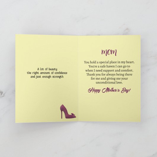 アフリカ系アメリカ人フローラ現象母カード サンキューカード (内部)