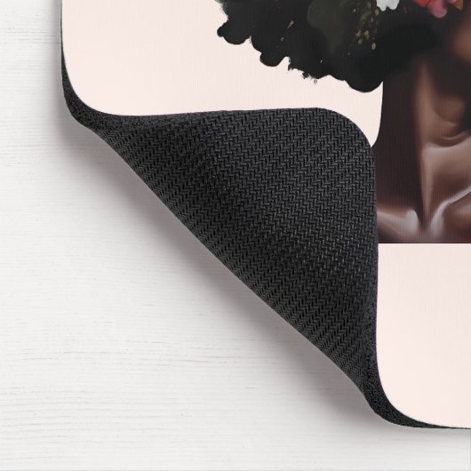 アフリカ系アメリカ人フローラ・アフロヘア(2) マウスパッド (コーナー)