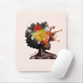 アフリカ系アメリカ人フローラ・アフロヘア(2) マウスパッド (マウス)