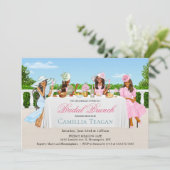 アフリカ系アメリカ人ブライダルブランチパーティの招待状 招待状 (スタンド正面)