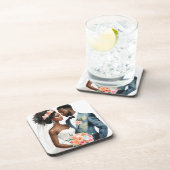 アフリカ系アメリカ人ブライダル結婚カップル コースター (右側)