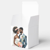 アフリカ系アメリカ人ブライダル結婚カップル フェイバーボックス (オープン)