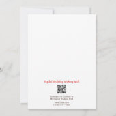 アフリカ系アメリカ人ブラウンユニコーン子供の誕生日Invite 招待状 (裏面)