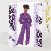 アフリカ系アメリカ人ブラッククイーンメラニンシスタショップ カード (黄色い花)