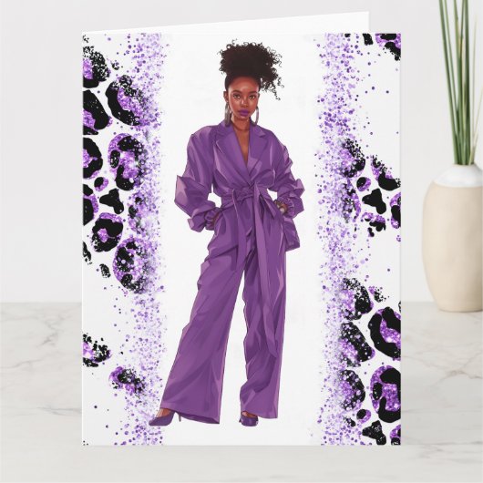 アフリカ系アメリカ人ブラッククイーンメラニンシスタショップ カード (正面)