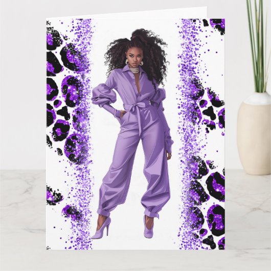 アフリカ系アメリカ人ブラッククイーンメラニンシスタショップ カード (正面)