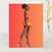 アフリカ系アメリカ人ブラッククイーンメラニンシスタショップ カード (黄色い花)