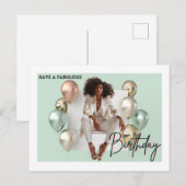 アフリカ系アメリカ人ブラッククイーンメラニンシスタショップ シーズンポストカード (正面/裏面)