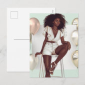 アフリカ系アメリカ人ブラッククイーンメラニンシスタショップ シーズンポストカード (正面/裏面)