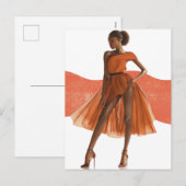 アフリカ系アメリカ人ブラッククイーンメラニンシスタショップ シーズンポストカード (正面/裏面)