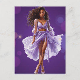 アフリカ系アメリカ人ブラッククイーンメラニンシスタショップ シーズンポストカード