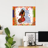 アフリカ系アメリカ人ブラッククイーンメラニンシスタショップ ポスター (ホームオフィス)