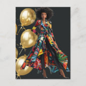 アフリカ系アメリカ人ブラッククイーンメラニンシスタショップ ポストカード (正面)