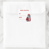 アフリカ系アメリカ人ブラックサンタクリスマスプレゼント スクエアシール (バッグ)