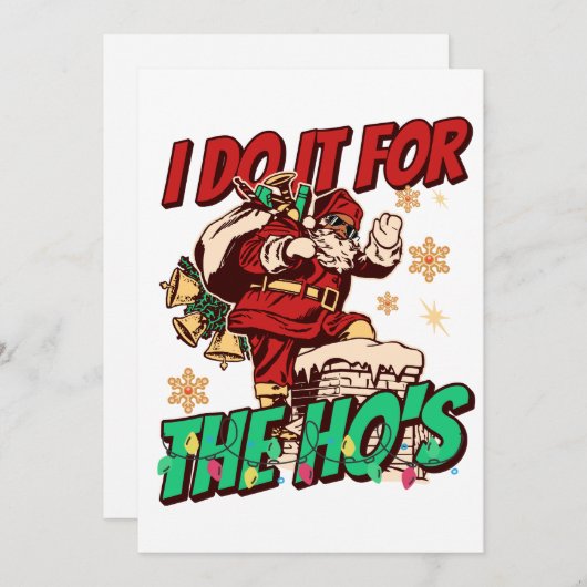 アフリカ系アメリカ人ブラックサンタクロースおもしろいクリスマス シーズンカード (正面/裏面)