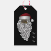 アフリカ系アメリカ人ブラックサンタクロースのクリスマス ギフトタグ (正面)