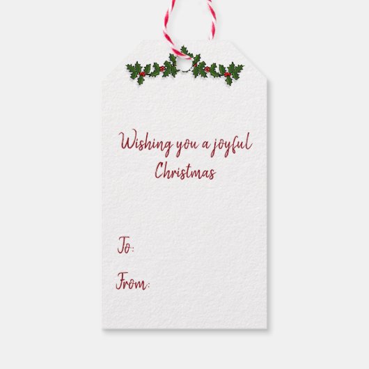 アフリカ系アメリカ人ブラックサンタクロースのクリスマス ギフトタグ (裏面)