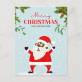アフリカ系アメリカ人ブラックサンタクロースのクリスマス シーズンポストカード (正面)