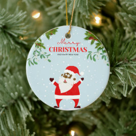 アフリカ系アメリカ人ブラックサンタクロースのクリスマス セラミックオーナメント