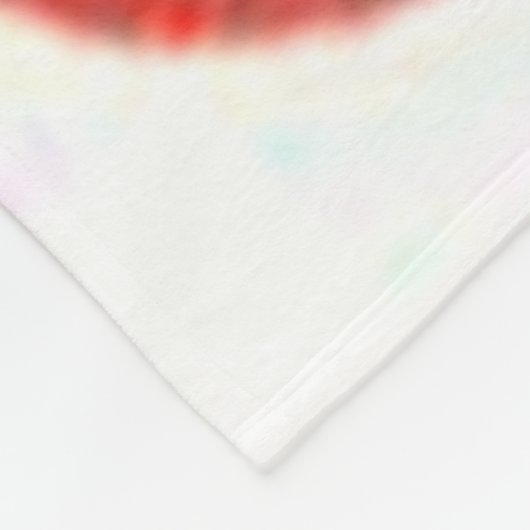 アフリカ系アメリカ人ブラックサンタクロースのクリスマス フリースブランケット (角)