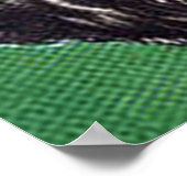 アフリカ系アメリカ人ブラックサンタクロースのクリスマス ポスター (角)