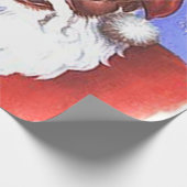 アフリカ系アメリカ人ブラックサンタクロースのクリスマス ラッピングペーパー (角)