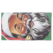 アフリカ系アメリカ人ブラックサンタクロースのクリスマス 枕カバー (正面)