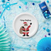 アフリカ系アメリカ人ブラックサンタクロース ペーパープレート (パーティー)