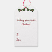 アフリカ系アメリカ人ブラックサンタグリーンクリスマス ギフトタグ (裏面)