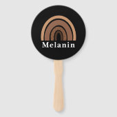 アフリカ系アメリカ人ブラックヒストリ月間メラニン ハンドファン (裏面)