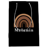 アフリカ系アメリカ人ブラックヒストリ月間メラニン ミディアムペーパーバッグ (正面)