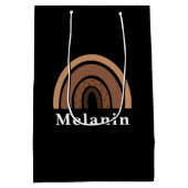 アフリカ系アメリカ人ブラックヒストリ月間メラニン ミディアムペーパーバッグ (裏面)