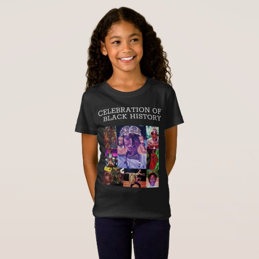 アフリカ系アメリカ人ブラック史お祝い Tシャツ (正面フル)