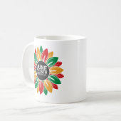 アフリカ系アメリカ人ブラック歴史十二月十二日花 コーヒーマグカップ (正面左)