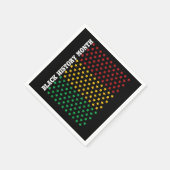 アフリカ系アメリカ人ブラック歴史月間ギフトブラック スタンダードカクテルナプキン (角)