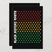 アフリカ系アメリカ人ブラック歴史月間ギフトブラック セーブザデート (正面/裏面)