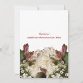 アフリカ系アメリカ人ブルゴーニュ&ホワイトフローラ結婚ズ 招待状 (裏面)