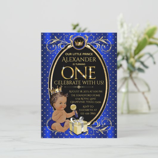 アフリカ系アメリカ人プリンスファースト・バースデーパーティー 招待状 (スタンド正面)