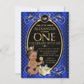 アフリカ系アメリカ人プリンスファースト・バースデーパーティー 招待状 (正面)