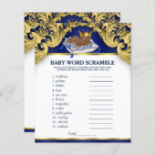 アフリカ系アメリカ人プリンスベビーシャワーゲーム (正面/裏面)