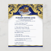 アフリカ系アメリカ人プリンスベビーシャワーゲーム (裏面)