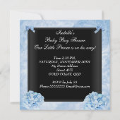 アフリカ系アメリカ人プリンスベビーシャワーボーイフローラ 招待状 (裏面)