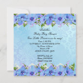 アフリカ系アメリカ人プリンスベビーシャワーボーイブルー 招待状 (裏面)