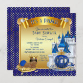 アフリカ系アメリカ人プリンスベビーシャワー招待状 招待状 (正面/裏面)